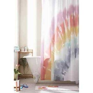 NWT Wild Sage 72-Inch x 72-Inch Selena Rainbow Tie-Dye Shower Curtain